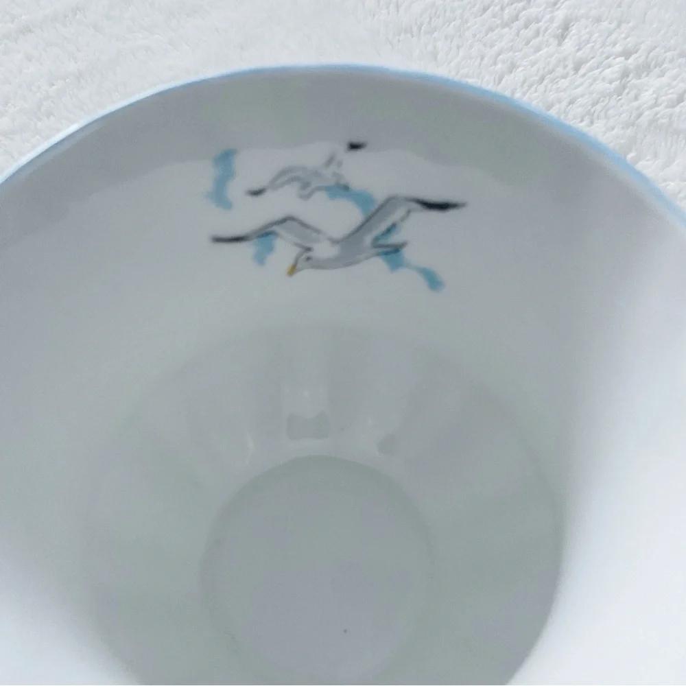 Queen’s Rosina Seagull Fluted Cup & Saucer England